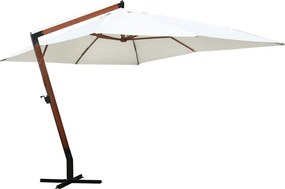 vidaXL Ομπρέλα Κρεμαστή Λευκή 300 x 400 εκ.