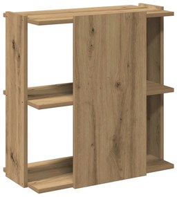 Βιβλιοθήκη 3 επιπέδων Δρυς τεχνίτης 60x30x60 cm - Καφέ