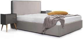 Επενδυμένο Κρεβάτι Ritz-Gkri Anoixto-90 x 200-Ξύλα Ελάτου