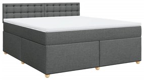 ΚΡΕΒΑΤΙ BOXSPRING ΜΕ ΣΤΡΩΜΑ ΣΚΟΥΡΟ ΓΚΡΙ 180X200 ΕΚ ΥΦΑΣΜΑΤΙΝ 3286774