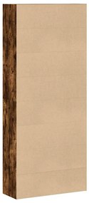 Ντουλάπι βιβλίων καπνιστή δρυς 80x30x189 cm Κατασκευασμένο ξύλο - Καφέ
