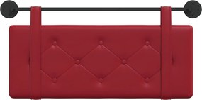 vidaXL Κρεμαστό Κεφαλάρι Επιτοίχιο Κόκκινο 100 cm Τεχνητό Δέρμα