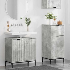 vidaXL Σετ Επίπλων Μπάνιου 2 pcs Γκρι σκυροδέματος 39.5 x 36 x 88 εκ