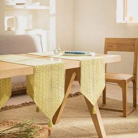 Τραβέρσα Chrochet 019/ 37 32x160cm Spring Green Gofis Home 32Χ160 100% Βαμβάκι