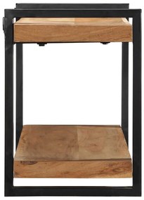 Ράφι τοίχου 110x33x45 cm Μασίφ ξύλο ακακίας - Καφέ