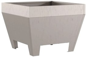 vidaXL Τετράγωνο Τζάκι 50x50x30 εκ. Σαθρού Χάλυβα