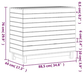 ΚΑΛΑΘΙ ΡΟΥΧΩΝ ΛΕΥΚΟ 88,5X44X76 ΕΚ. ΑΠΟ ΜΑΣΙΦ ΞΥΛΟ ΠΕΥΚΟΥ 832324