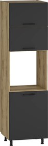 VENTO DP-60/214 high cargo cabinet, color: craft oak/antracite DIOMMI V-UA-VENTO-DP-60/214-ANTRACYT DIOMMI-60-22860