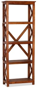 vidaXL Βιβλιοθήκη 60x30x160 εκ. Μασίφ Ξύλο Ακακίας/Μελί Sheesham