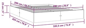 ΠΛΑΙΣΙΟ ΚΡΕΒΑΤΙΟΥ ΛΕΥΚΟ 180 X 200 ΕΚ ΞΥΛΟ ΠΕΥΚΟΥ 6FT SUPER KING 820028