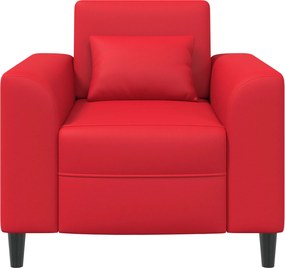 vidaXL Πολυθρόνα Κόκκινο Τεχνητό Δέρμα