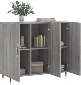 vidaXL Ντουλάπι Γκρι Sonoma 90 x 34 x 80 εκ. από Επεξεργασμένο Ξύλο