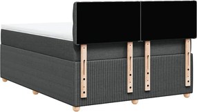 vidaXL Κρεβάτι Boxspring με Στρώμα Σκούρο Γκρι 160x200 εκ Υφασμάτινο