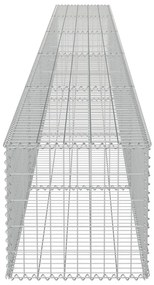 Συρματοκιβώτιο Τοίχος 600x50x50 εκ. Γαλβαν. Χάλυβας + Καλύμματα - Ασήμι