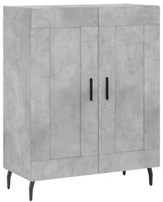 vidaXL Ντουλάπι Γκρι Σκυροδέματος 69,5x34x180 εκ. Επεξεργασμένο Ξύλο