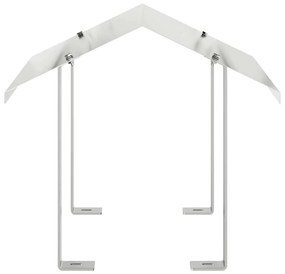 vidaXL Καπνοδόχος Ασημί 40 x 40 x 37.5 εκ Ανοξείδωτο ατσάλι