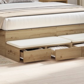 vidaXL Συρτάρια Κρεβατιού Καρυδιά 150x36,5x16,5 εκ Επεξεργασμένο Ξύλο