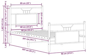 ΠΛΑΙΣΙΟ ΚΡΕΒ. ΧΩΡ. ΣΤΡΩΜΑ ΚΑΦΕ ΔΡΥΣ 90X200 ΕΚ. ΕΠΕΞ. ΞΥΛΟ 4106852