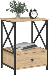 vidaXL Κομοδίνα 2 τεμ. Sonoma Δρυς 50x41x65 εκ. από Επεξεργασμένο Ξύλο