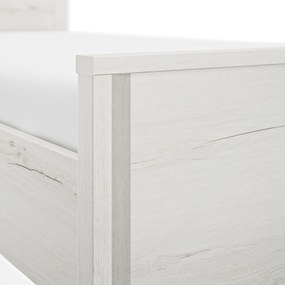 Lugano κρεβάτι ημίδιπλο 209x126x80εκ. ( για στρώμα 120x190 ή 120x200εκ. ) Whitewashed Oak