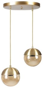 Φωτιστικό Οροφής Kure 941RTN1214 25x70cm 2xE27 60W Gold Opviq