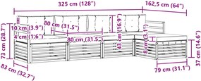 vidaXL Σειρά Καναπέ Εξωτερικού 5 pcs Λευκό και Κρεμ Πολυεστέρας