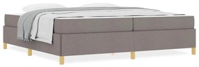 vidaXL Κρεβάτι με ελατήρια Ταμπά και Λευκό 200 x 200 cm ύφασμα