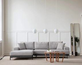 Corner Sofa Eti Black Left - Grey Grey