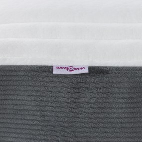 vidaXL Μαξιλάρι κρεβατιού  με ελατήρια pocket - Σκούρο Γκρι, Μεσαίο, 140x200x20 εκ Ύφασμα