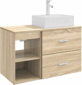 vidaXL Σετ Επίπλων Μπάνιου 2 τμχ. Sonoma Δρυς Επεξεργασμένο Ξύλο