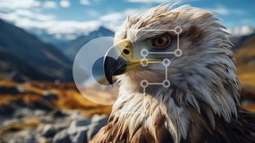 Σετ των 2 Intra Συλλεκτικό Ξύλινο Παζλ Plywood 4mm - Μεγαλοπρεπής αετός με φτερά ανοιχτά Σε Ξύλινο Κουτί - Διαστάσεις: 10x10 cm – 25 κομμάτια