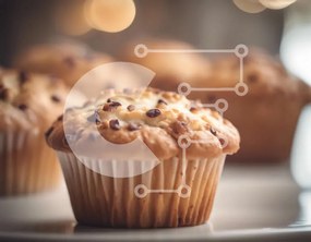 Intra Συλλεκτικό Ξύλινο Παζλ Plywood  4mm - Νόστιμα muffins και cupcakes σε ένα άσπρο πιάτο Σε Ξύλινο Κουτί - Διαστάσεις: 10x10 cm – 25 κομμάτια