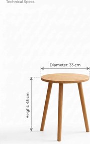 Βοηθητικό Τραπεζάκι Δρυς SIFLOOS 33x45
