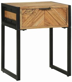 vidaXL Κομοδίνο 40x35x50 εκ Μασίφ ξύλο ακακίας