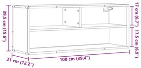 ΈΠΙΠΛΟ ΤΗΛΕΟΡΑΣΗΣ ΜΑΥΡΟ 100X31X39,5 ΕΚ. ΕΠΕΞΕΡΓ. ΞΥΛΟ / ΜΕΤΑΛΛΟ 848934