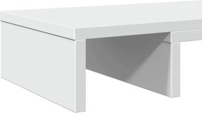vidaXL Βάση Οθόνης Ρυθμιζόμενο Λευκό 60x24x10,5 εκ. από Επεξ. Ξύλο