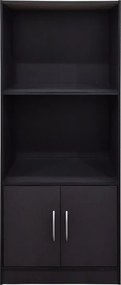 Βιβλιοθήκη Tekaro pakoworld ανθρακί 60x30x120εκ