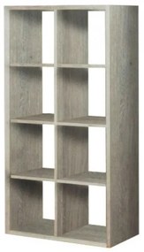 SARFURNITURE Κυβική βιβλιοθήκη 2x4 σταχτί SAR-111187