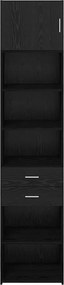 vidaXL Highboard Μαύρη Οξυά 50 x 42,5 x 225 εκ Επεξεργασμένο ξύλο