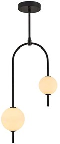 Φωτιστικό Οροφής Krakow 701CHD1185 9x36cm Led 1600lm 14W 3000K Black-White Opviq