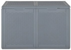 vidaXL Μπαούλο Αποθήκευσης Κήπου Γκρι 180 Λίτρων από Ρατάν Πολυπρ/νίου