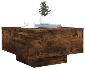 vidaXL Τραπεζάκι Σαλονιού Καπνιστή Δρυς 55x55x31 εκ. Επεξεργασμ. Ξύλο