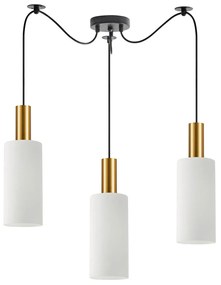 Φωτιστικό Οροφής Τρίφωτο Homelighting 77-8654 Gold/White
