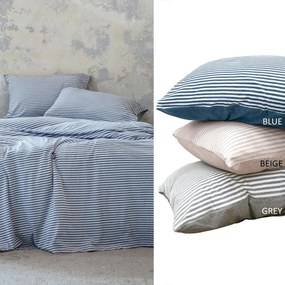 Σεντόνι Μακό Μονό Επίπεδο (170x260) Nima Bed Linen Naem Striped Μπεζ