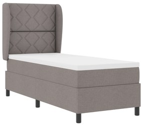 vidaXL κρεβάτι box spring με στρώμα σε ταμπά 80x200 εκ. ύφασμα
