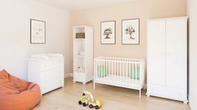 Βρεφικό Κρεβάτι Basic White με Στρώμα  60x120cm  BC10099 BabyCute