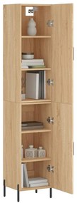 vidaXL Μπουφές Sonoma δρυς 34,5 x 34 x 180 εκ. από Επεξεργασμένο Ξύλο