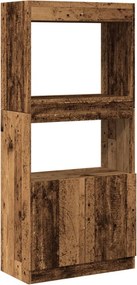 vidaXL Ντουλάπι Όψη Παλαιού Ξύλου 63x33x140 εκ. Επεξεργασμένο Ξύλο