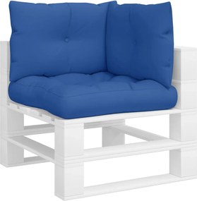 vidaXL Μαξιλάρια Παλέτας 3 τεμ. Μπλε Ρουαγιάλ Υφασμάτινα