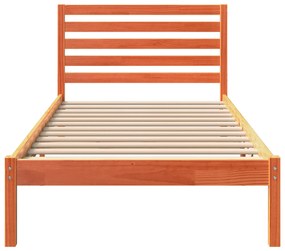 vidaXL Σκελετός Κρεβατιού Καφέ κεριού 90 x 190 cm Μασίφ ξύλο πεύκου